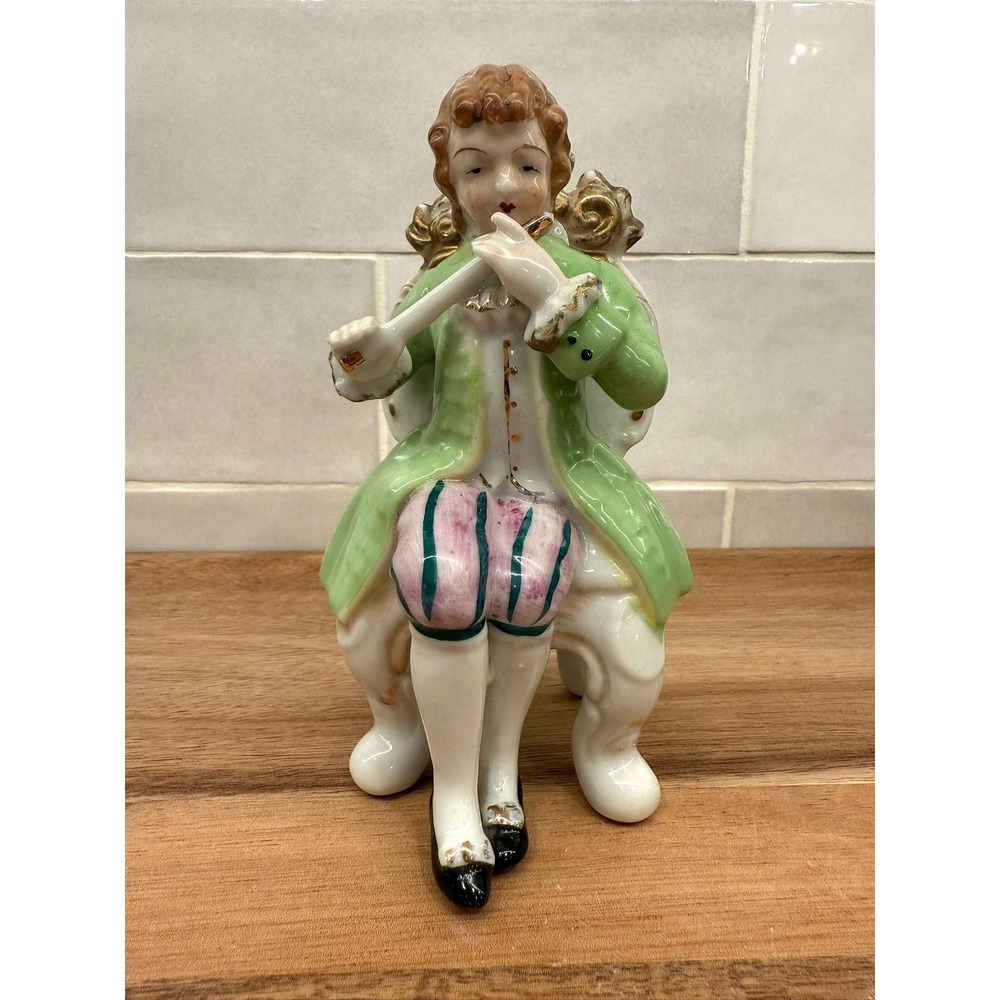 Andrea Sadek Figurine Sculpture Japan Victorian Antique vtg prince‎ flute Q75A